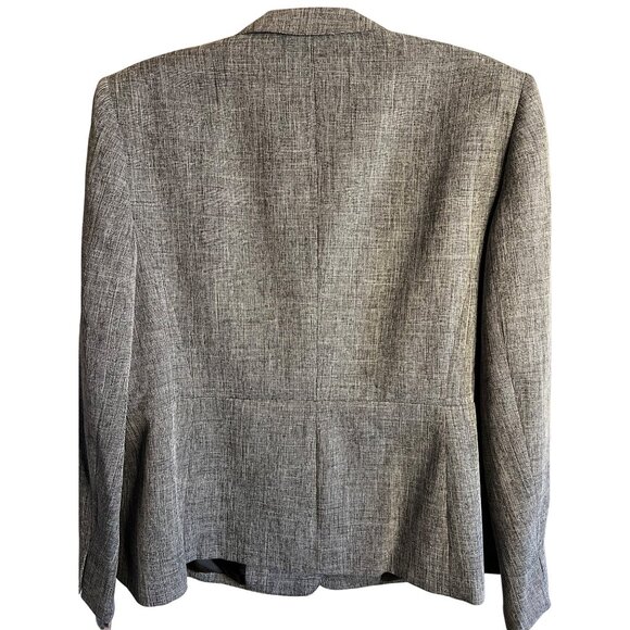 Jones studio separate gray 18 W blazer long sleeve 1 button pocket collar - Picture 6 of 13